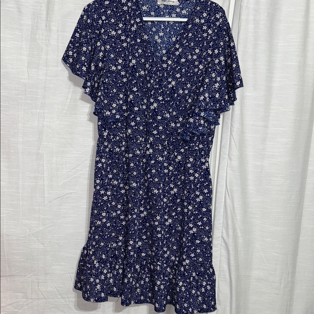Floral Navy Blue Dress size XL